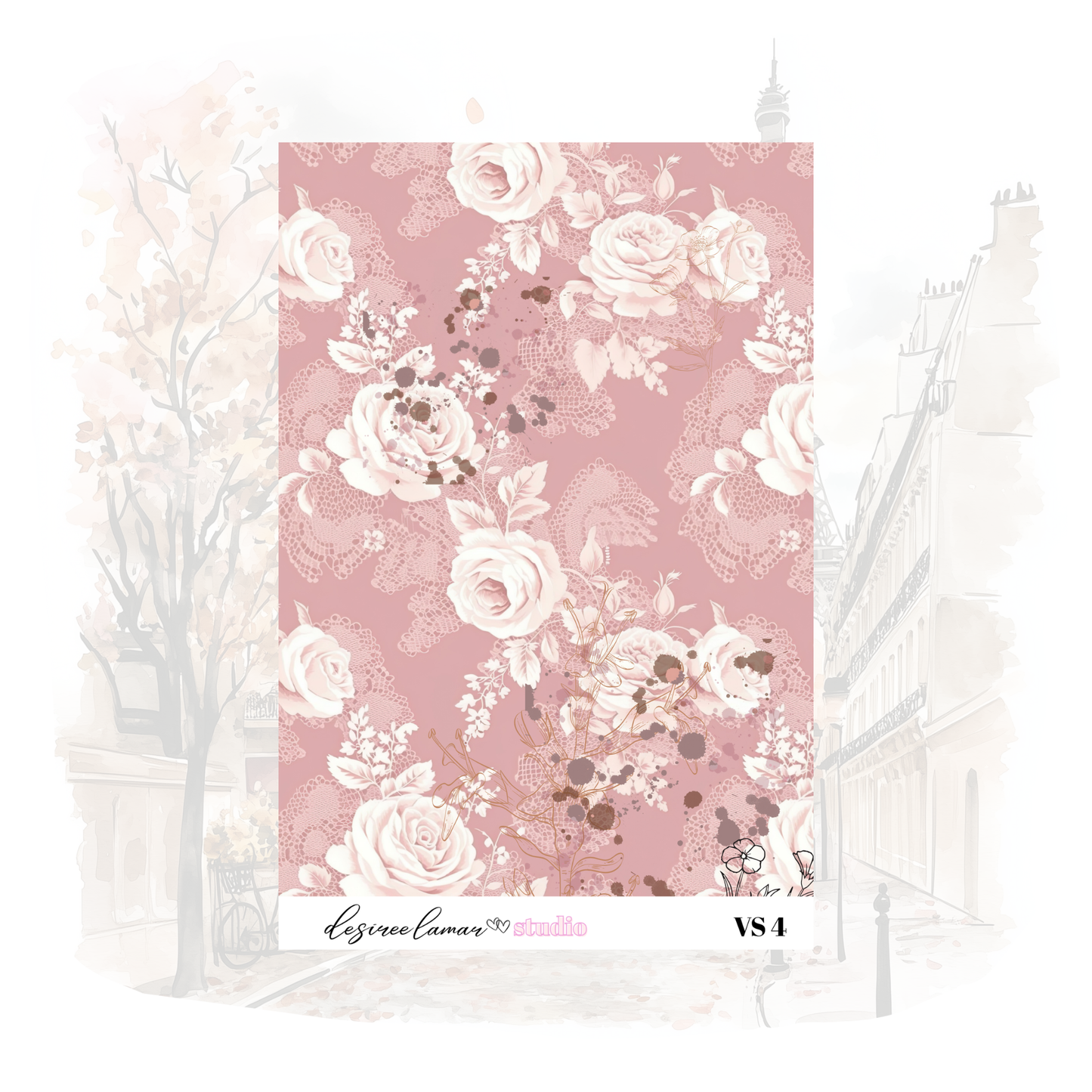 Floral Lace Vintage Soul - Tearable Sticker Paper