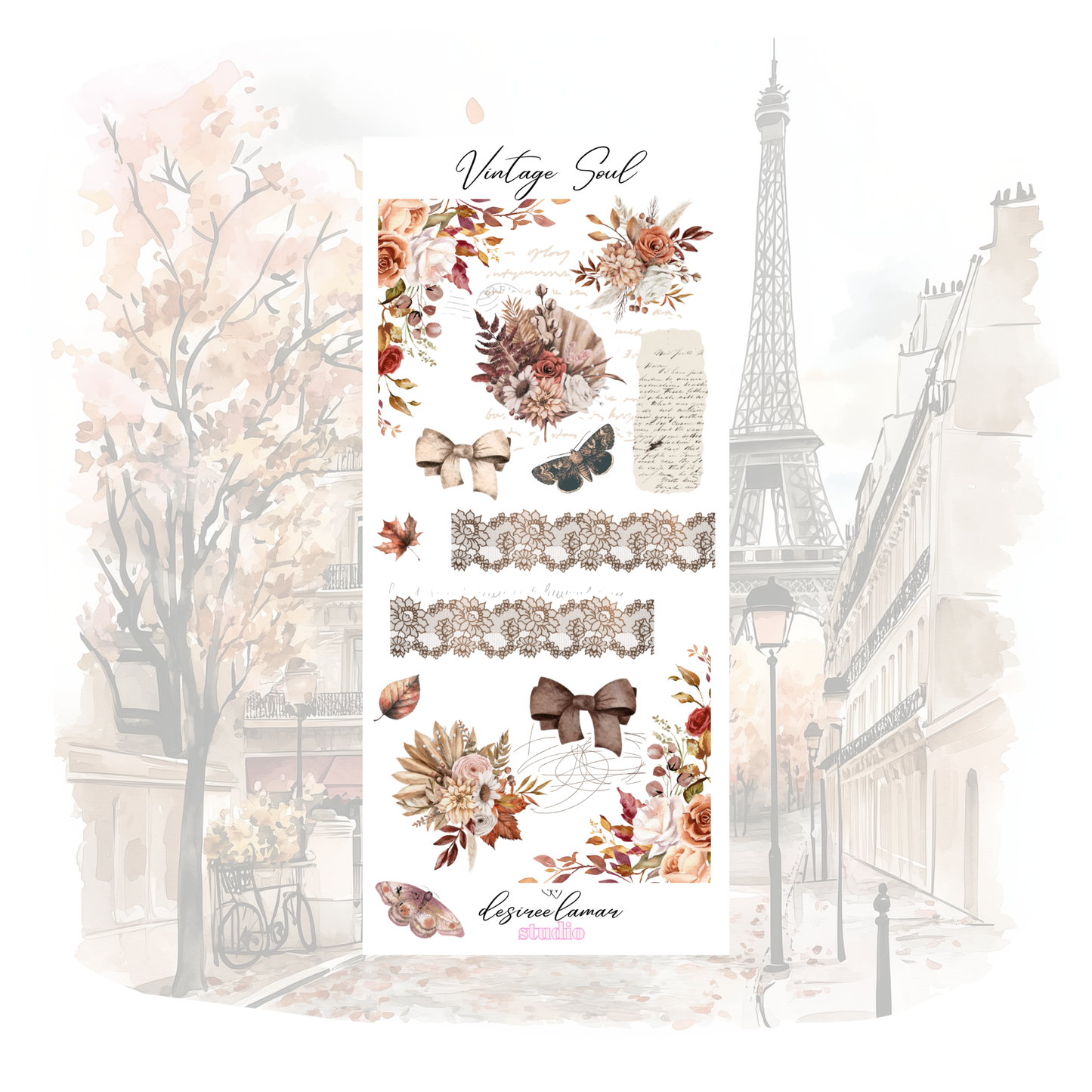 Vintage Soul Floral Deco Sheet