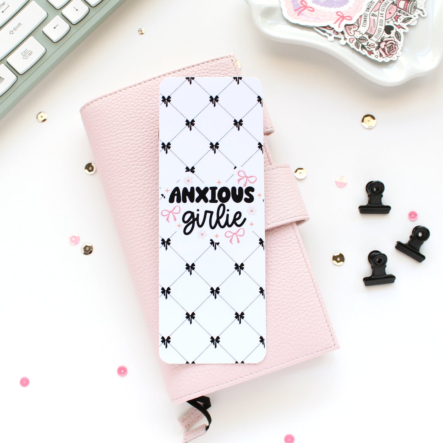 Anxious Girlie Laminated Bookmark