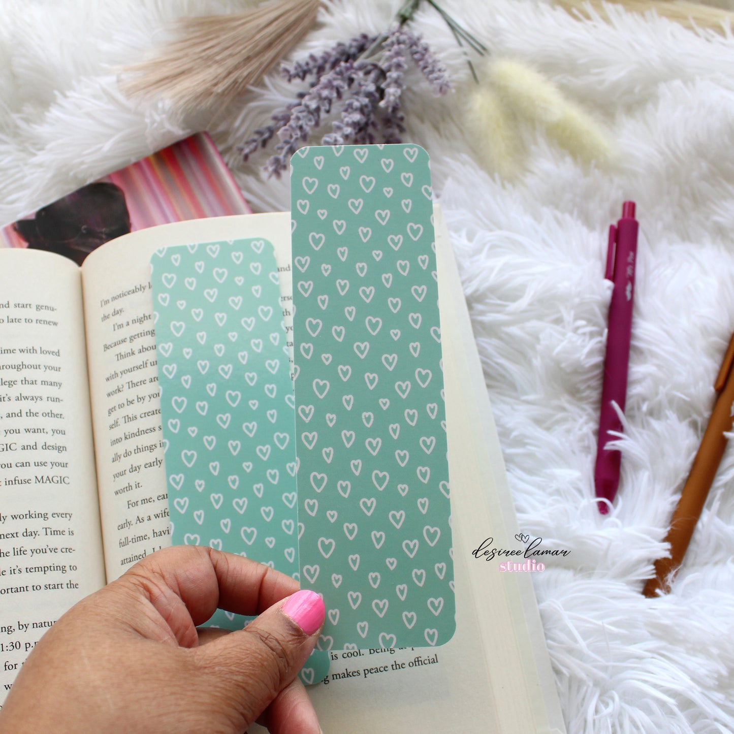 Blue Heart Bookmark
