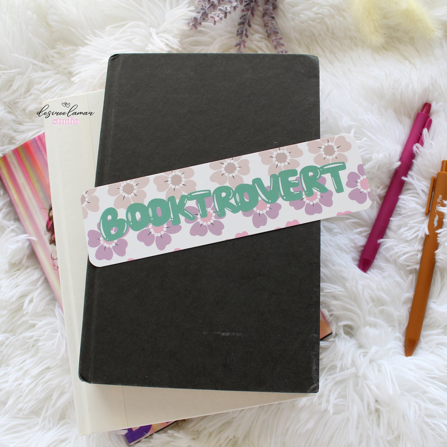 Booktrovert Floral Bookmark
