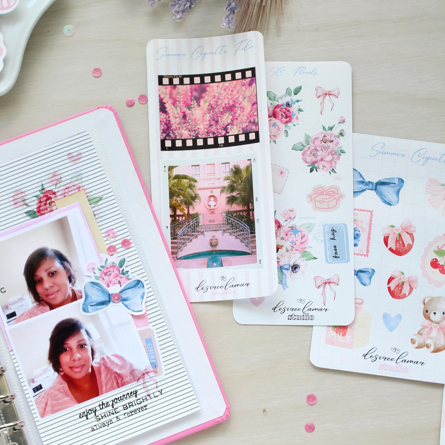 Summer Coquette Frames Sticker Sheet D