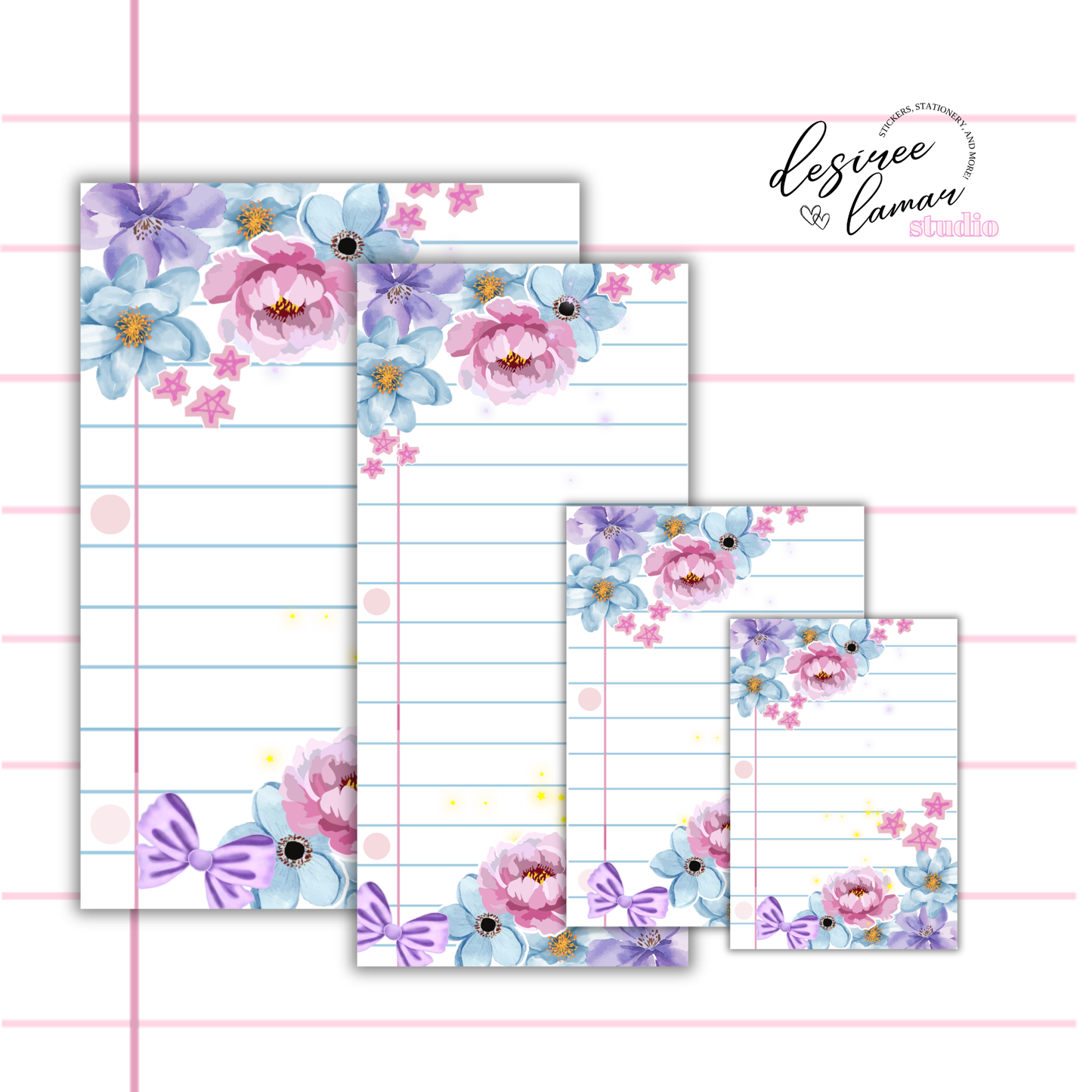 School Spirit Floral Full Page Sticker