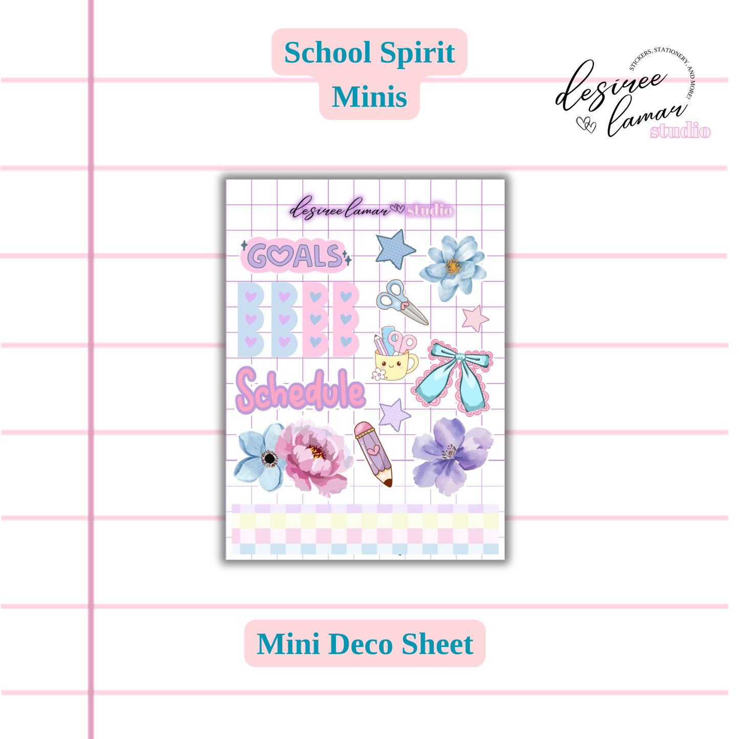 School Spirit Mini Deco Sheet - Back to School