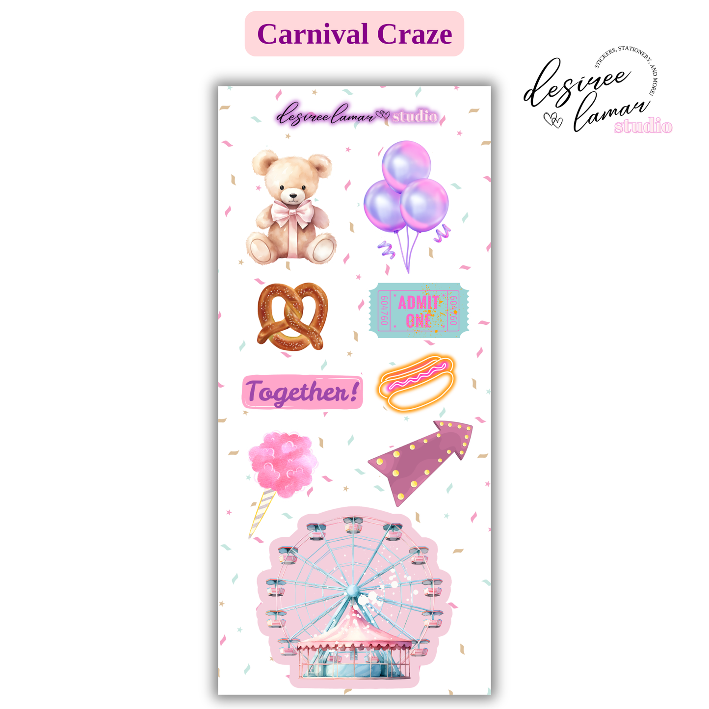 Carnival Craze Sticker Sheet 1
