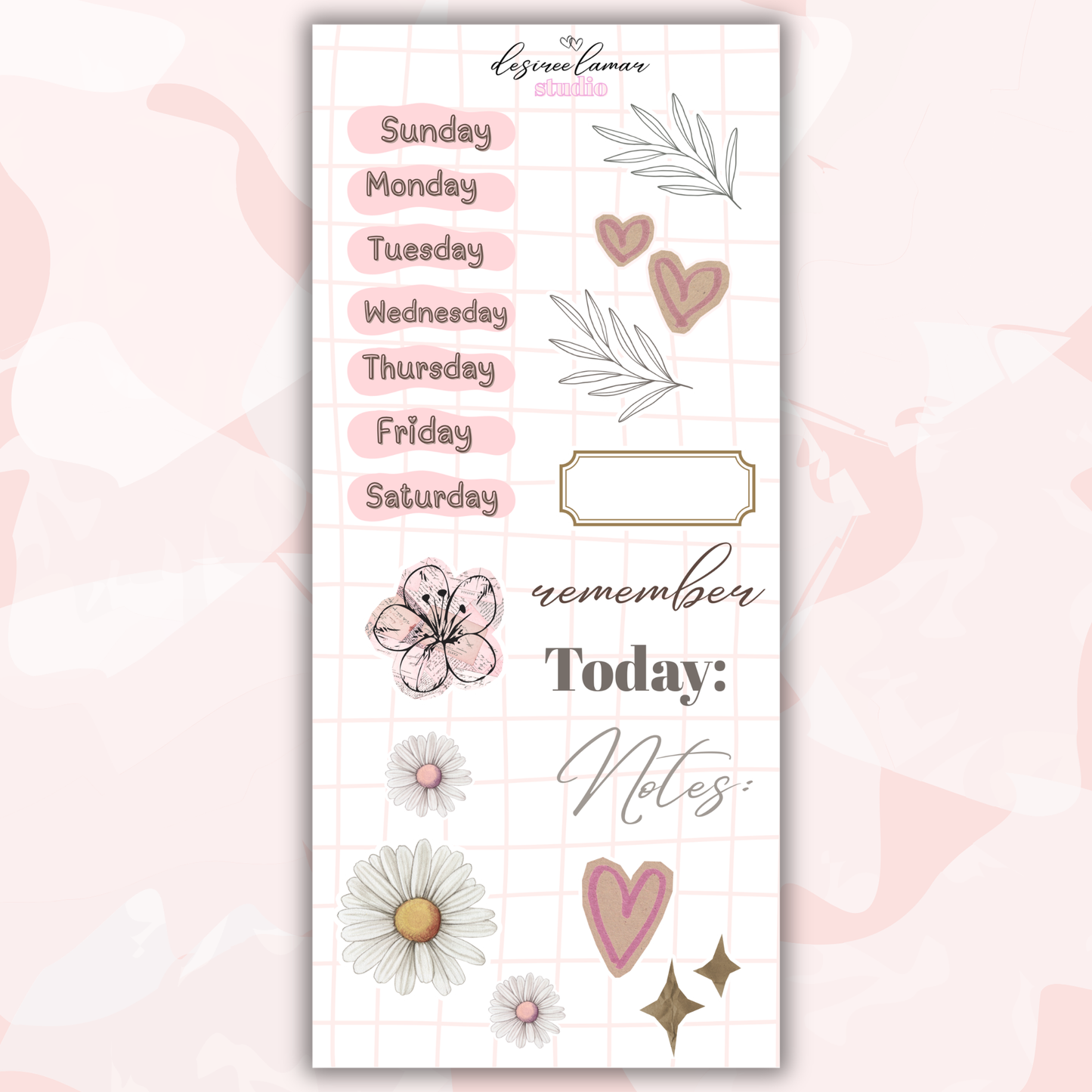 Gingham Garden Collection Bundle | 6 Sticker Sheets