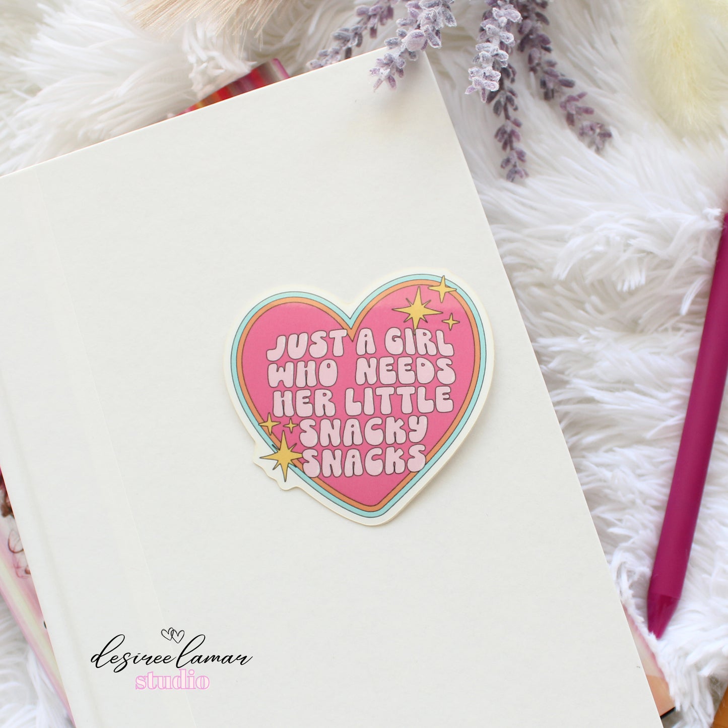 Snacky Snacks Heart Sticker