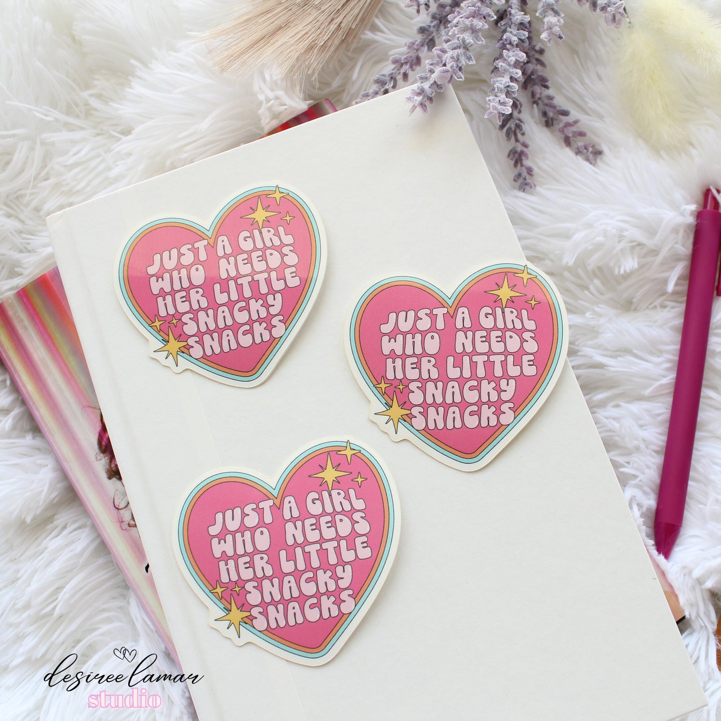Snacky Snacks Heart Sticker