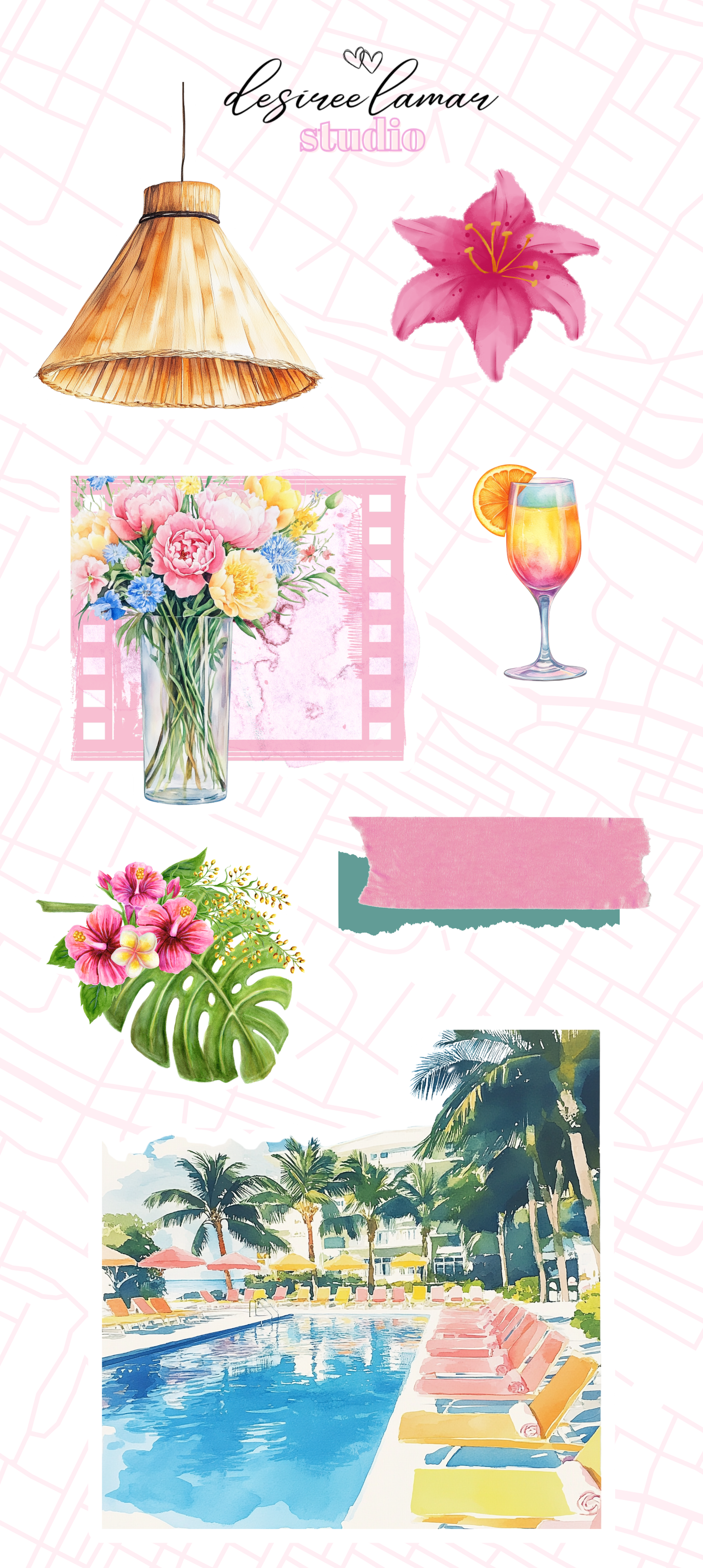 Vacay & Chill Sticker Sheet 3 – Resort & Island Collection