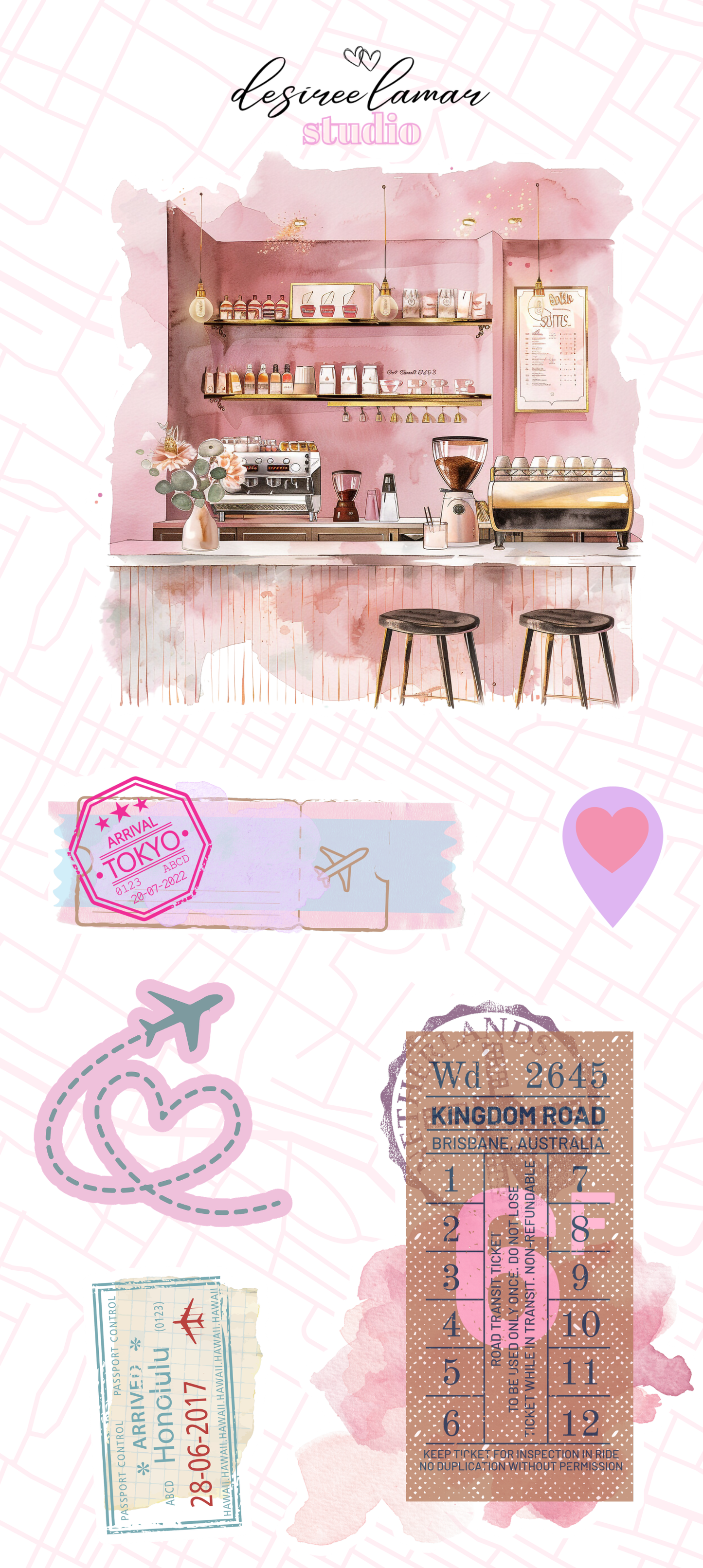 Journey Sticker Sheets 8 - Travel Collection