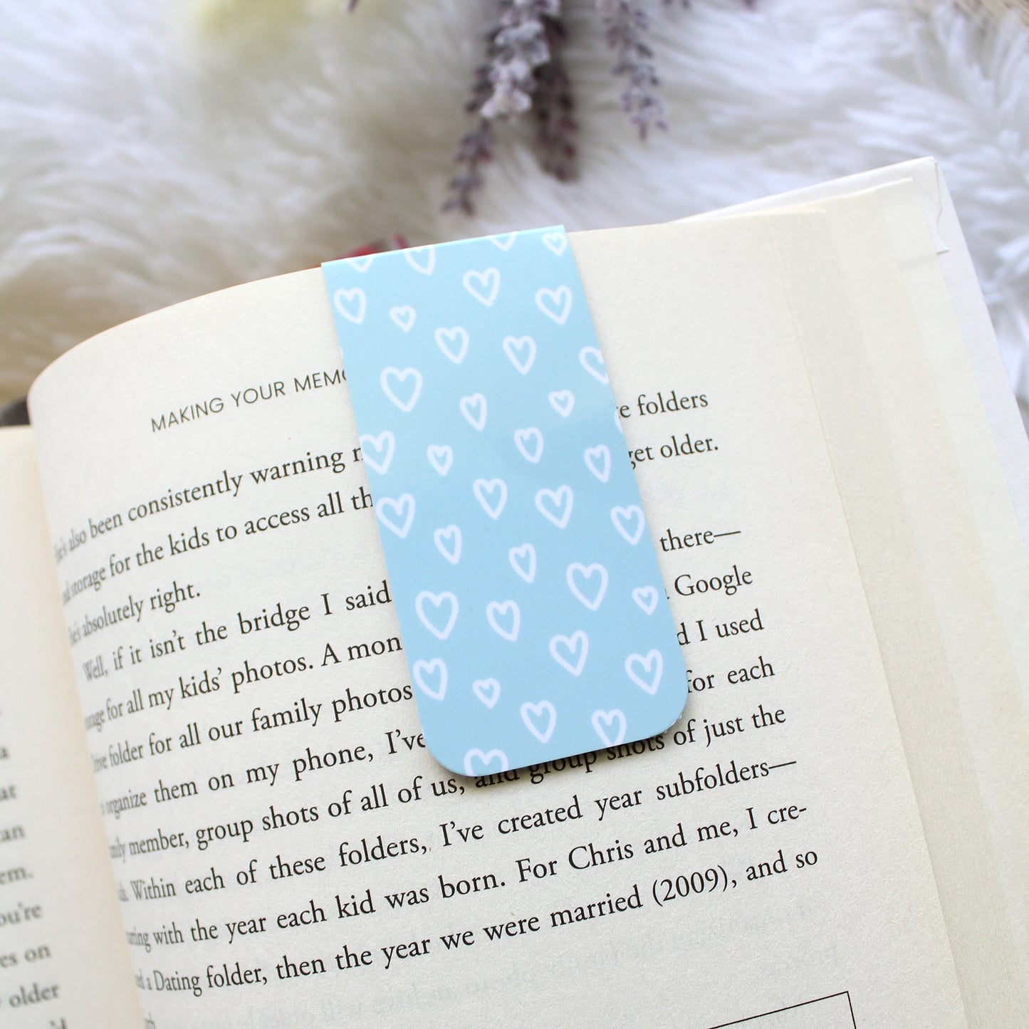 Messy Heart Magnetic Bookmark, Tab Bookmark