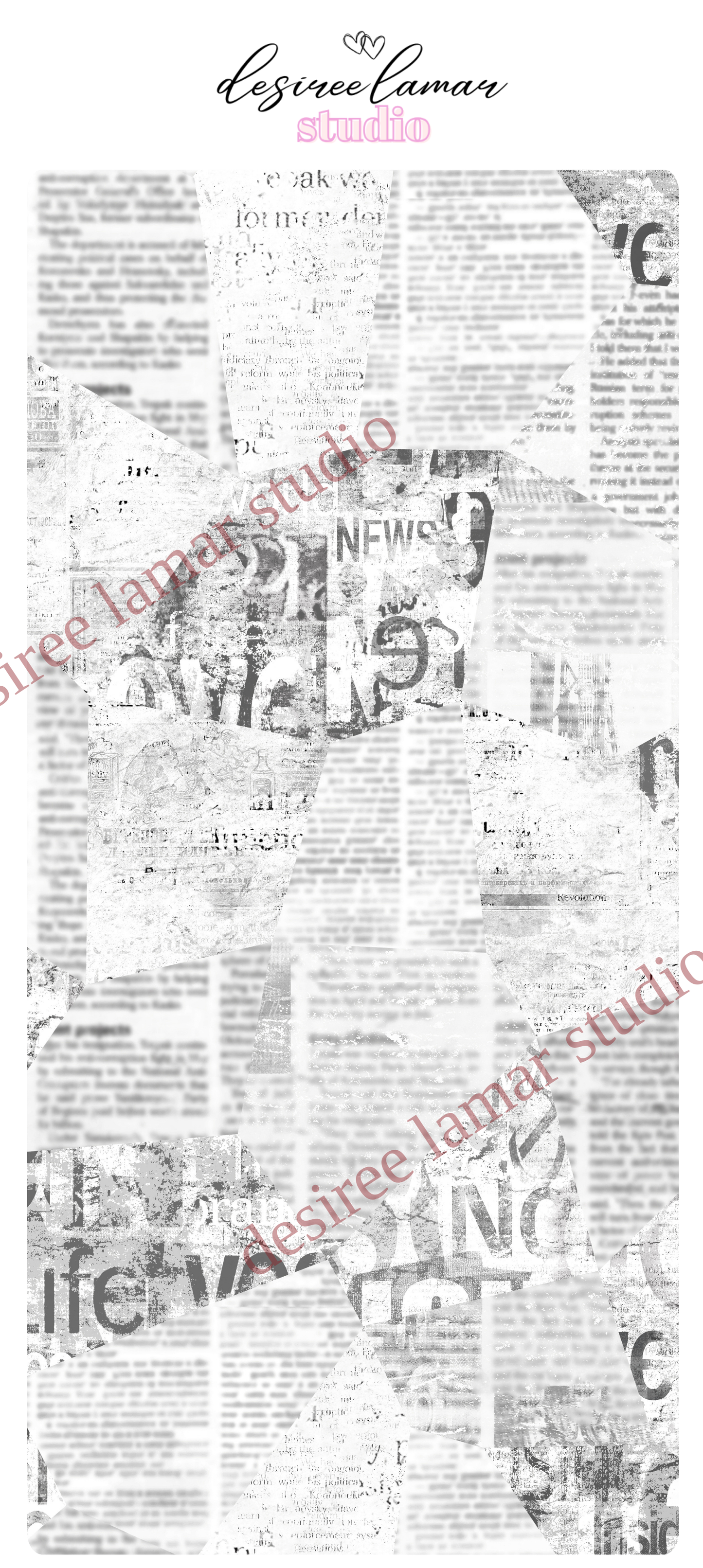 Vintage Newspaper Tearable Pattern Paper