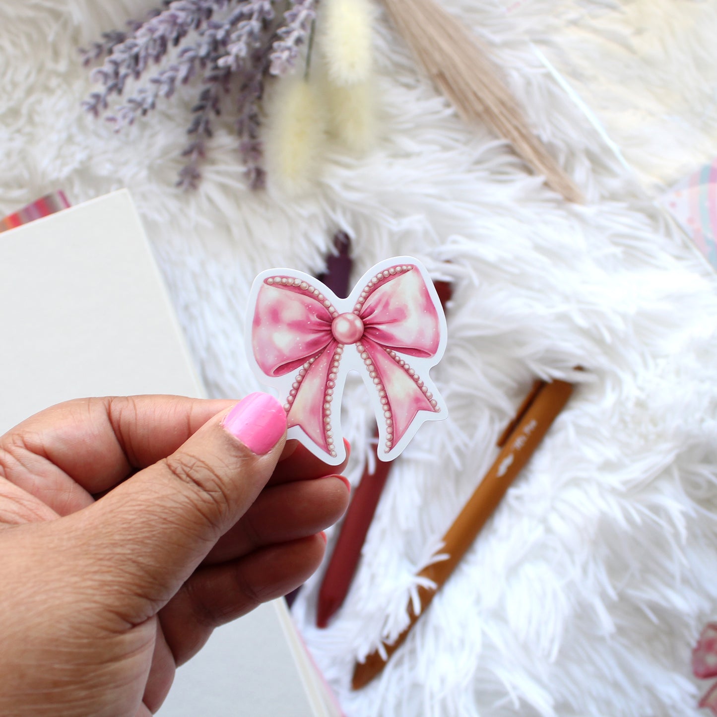 Coquette Pink Bow Sticker