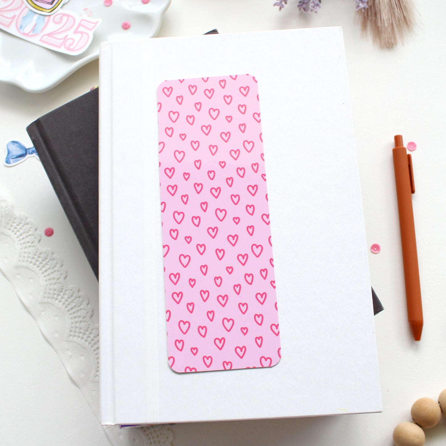 Messy Heart Bookmark, Wide