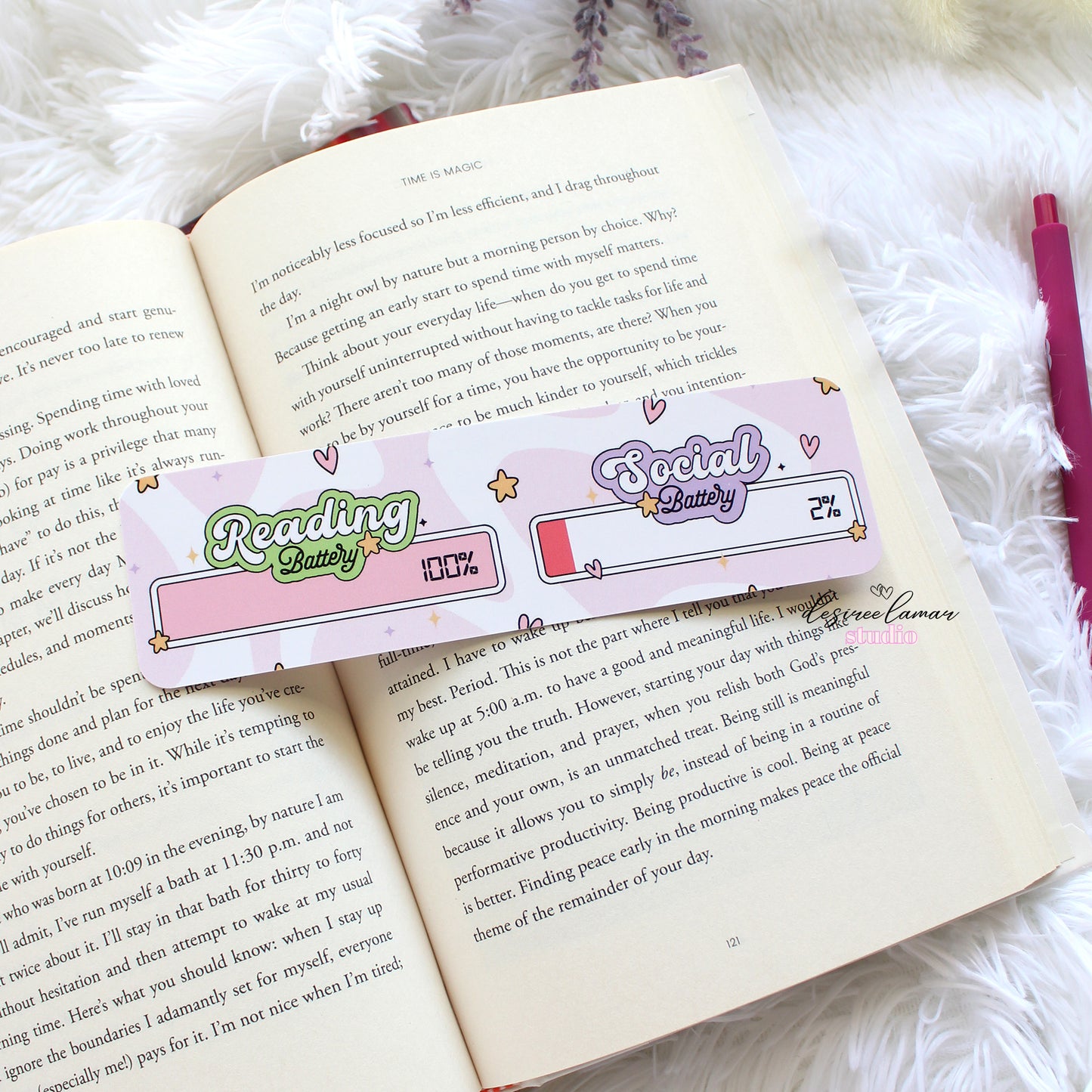 Reading Battery Bookmark