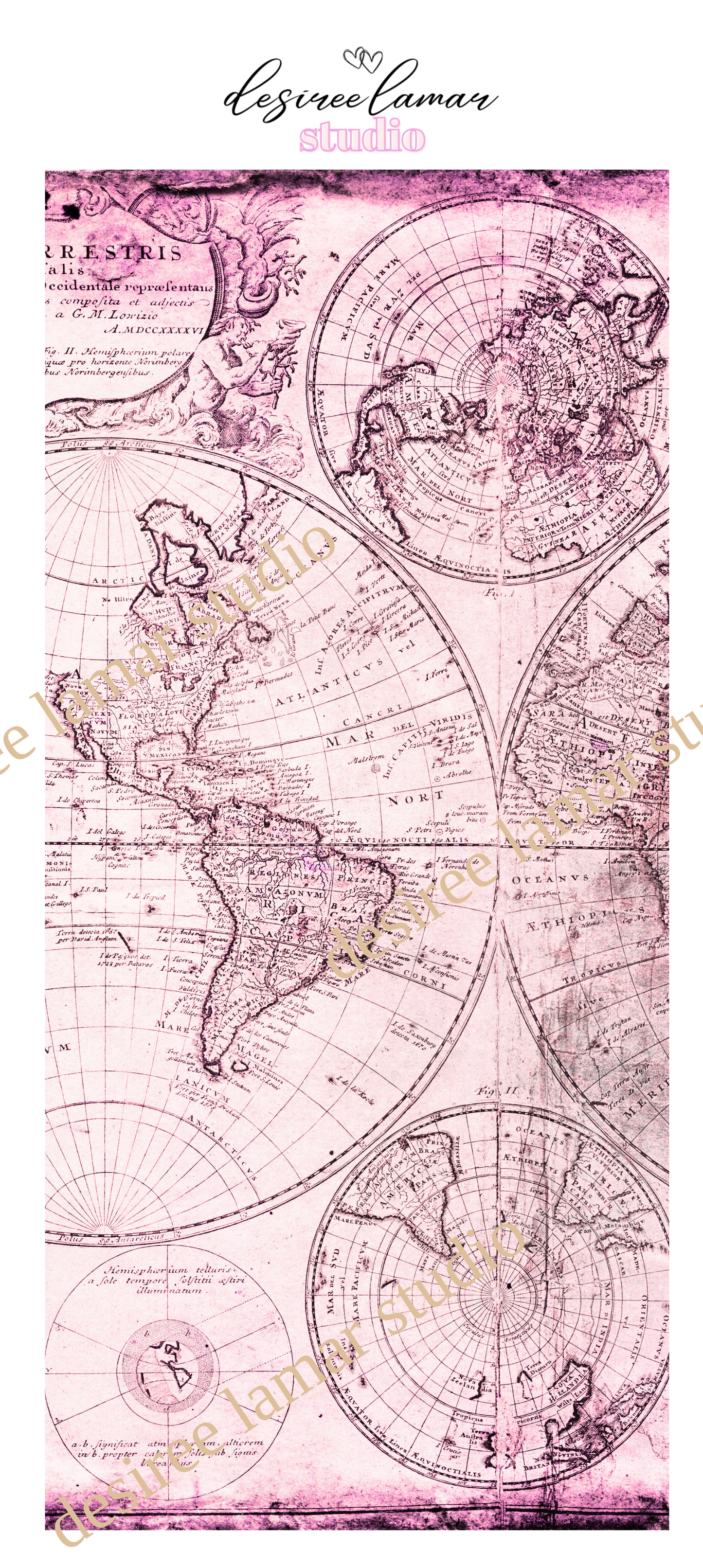 Vintage Map Tearable Pattern Paper