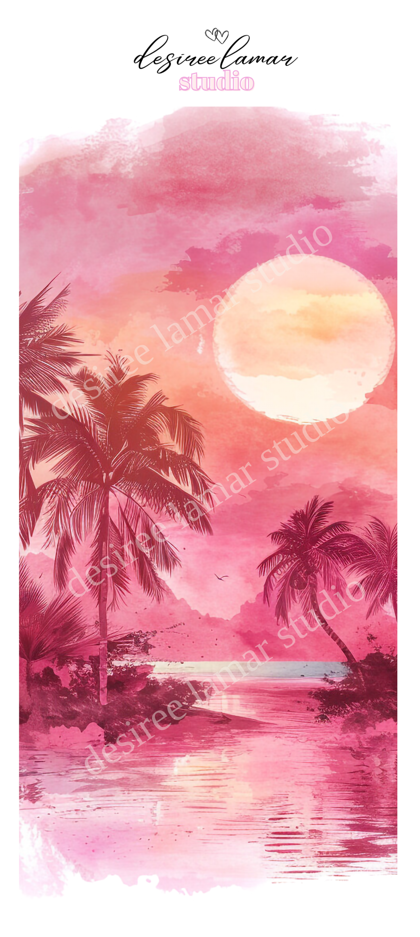 Pink Island Tearable Pattern Paper
