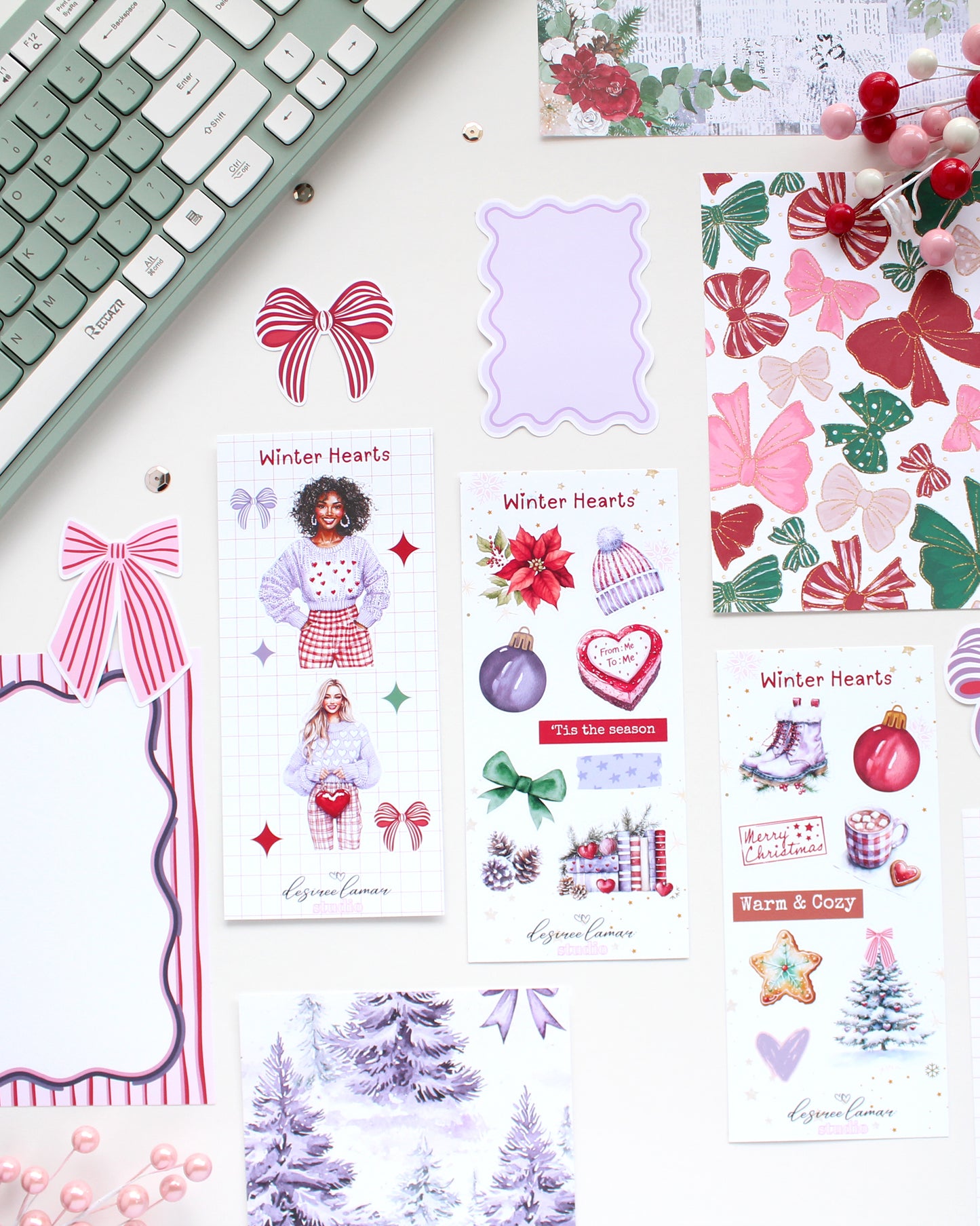 Winter Hearts 5x7 Patterned Paper Bundle