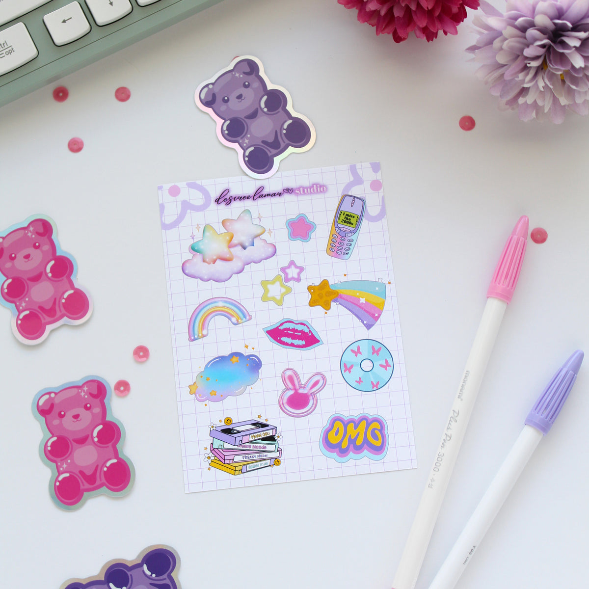 Y2K Mini Sticker Sheet