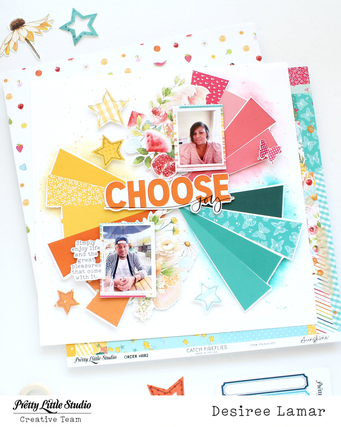Choose Joy Layout with Pretty Little Studio
