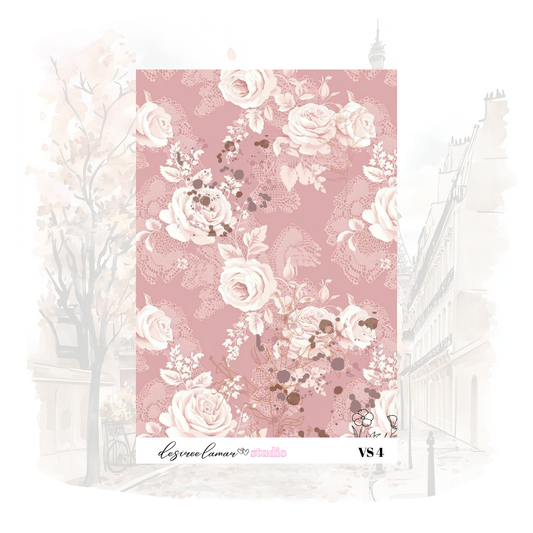 Floral Lace Vintage Soul  - Tearable Sticker Paper