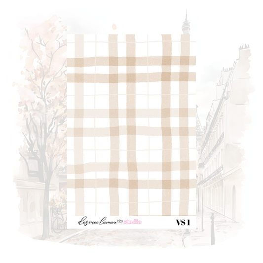 Gingham Vintage Soul  - Tearable Sticker Paper