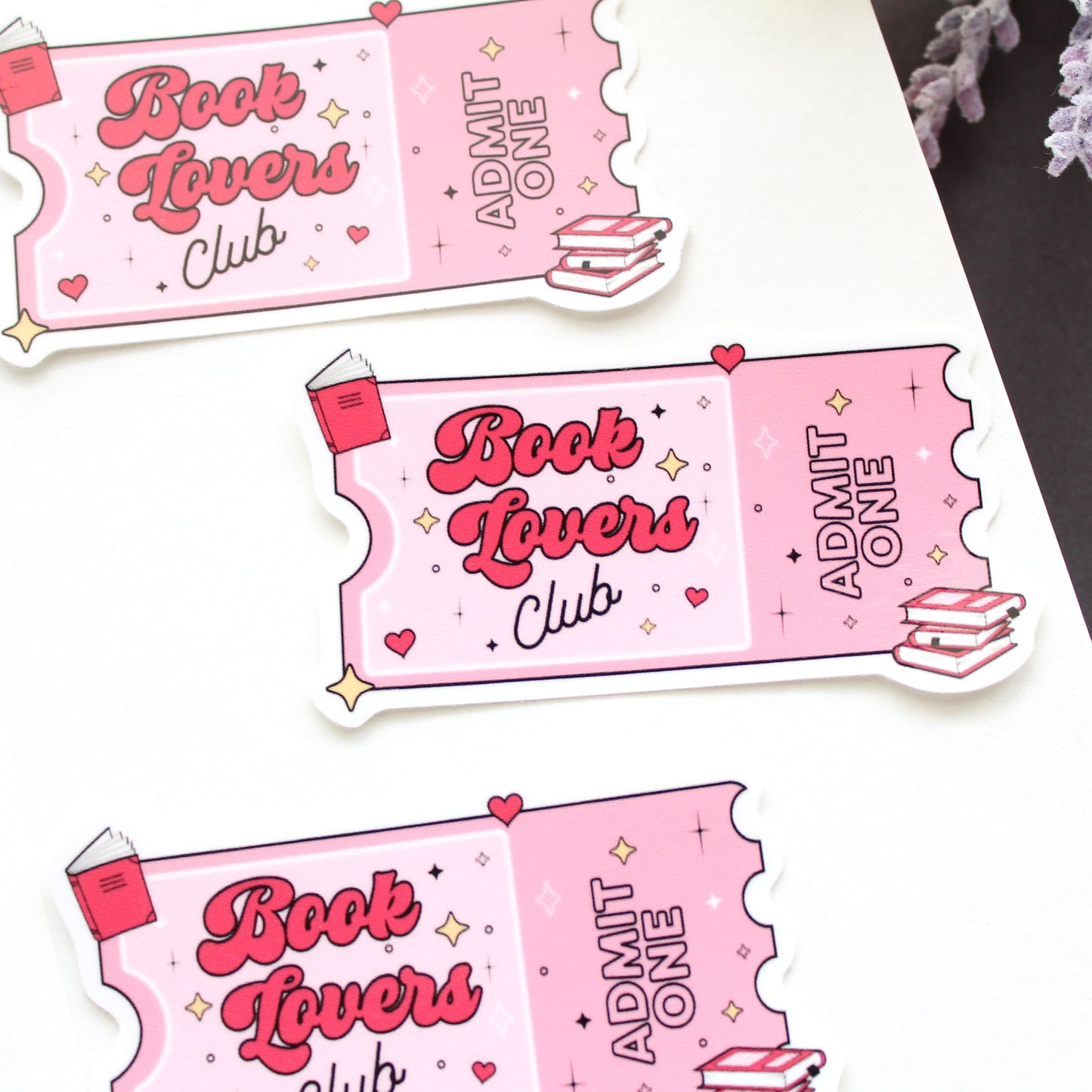 Book Lover's Club Ticket Sticker