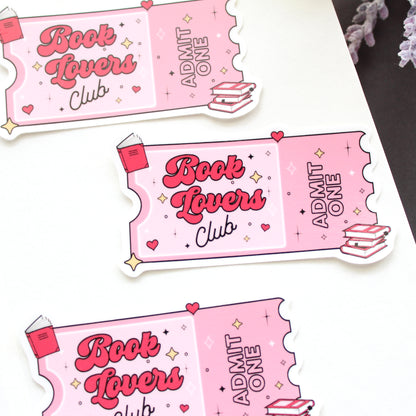 Book Lover's Club Ticket Sticker