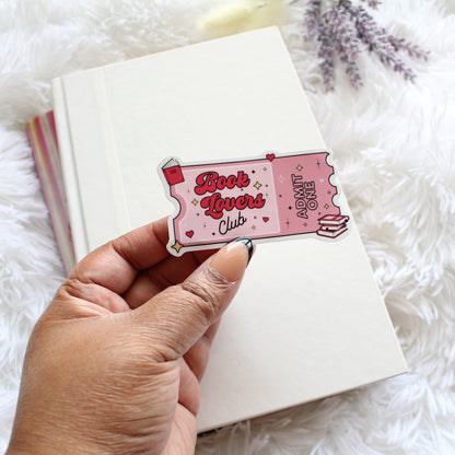 Book Lover's Club Ticket Sticker