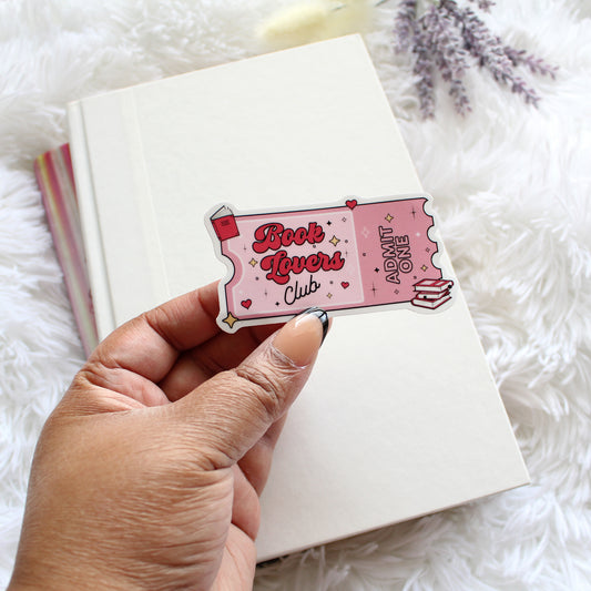 Book Lover's Club Ticket Sticker