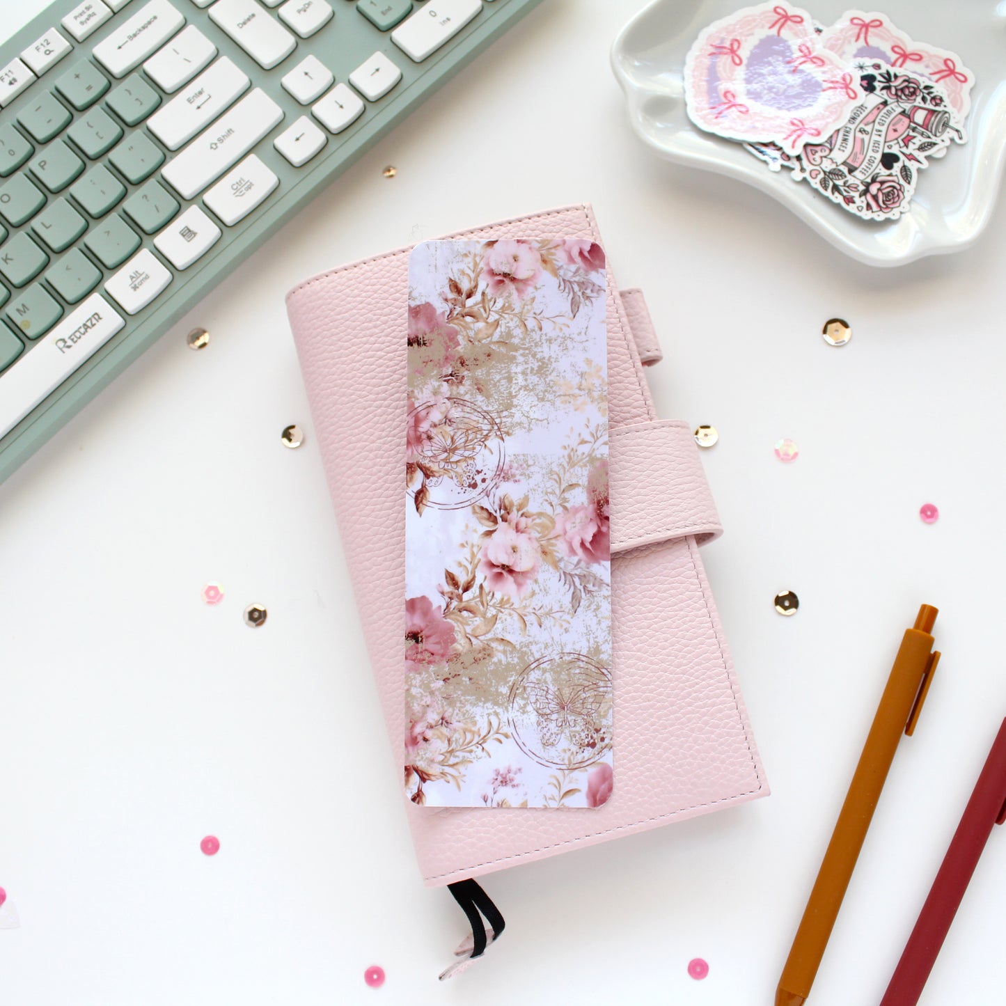 Vintage Soul Worn Florals Wide Bookmark