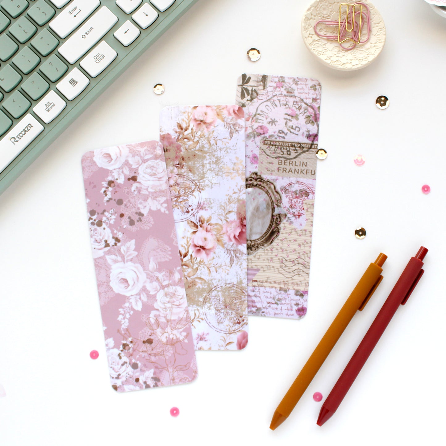 Vintage Soul Lace Florals Wide Bookmark