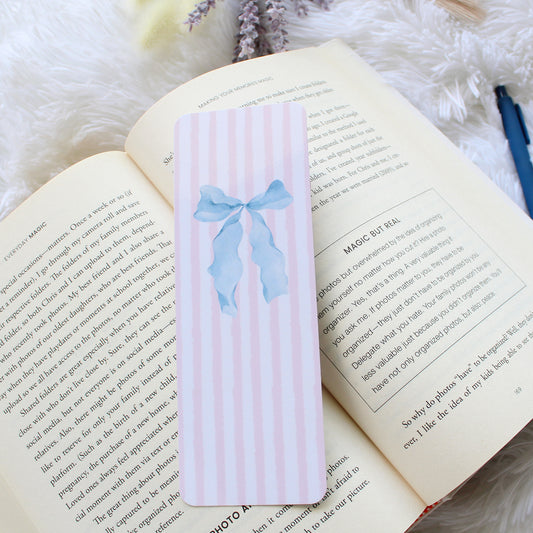 Striped Bow Bookmark, Wide
