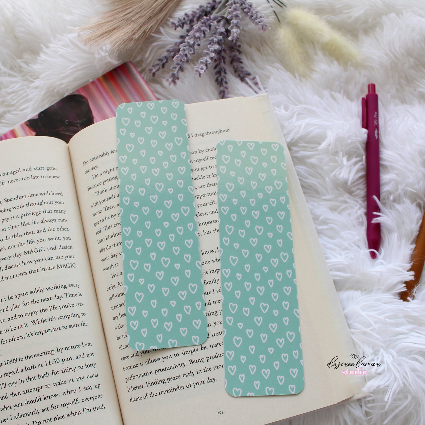 Blue Heart Bookmark