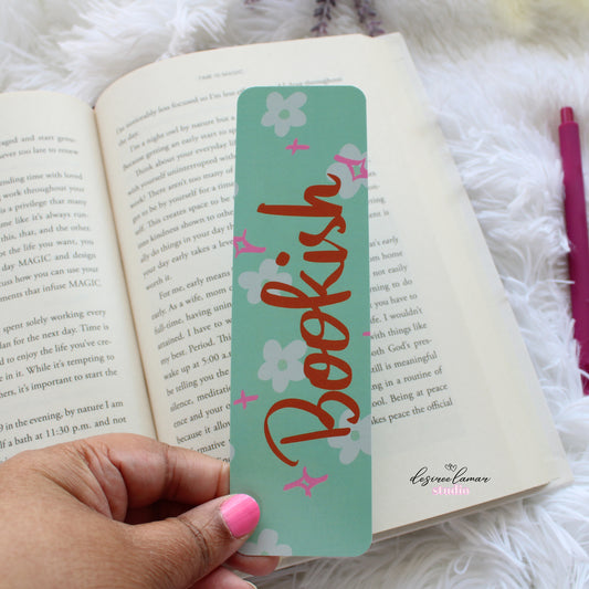 Bookish Blue Daisy Bookmark