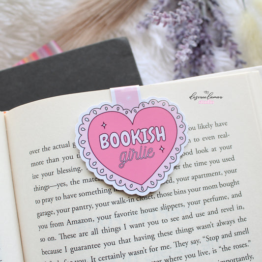 Bookish Girlie Heart Magnetic Bookmark