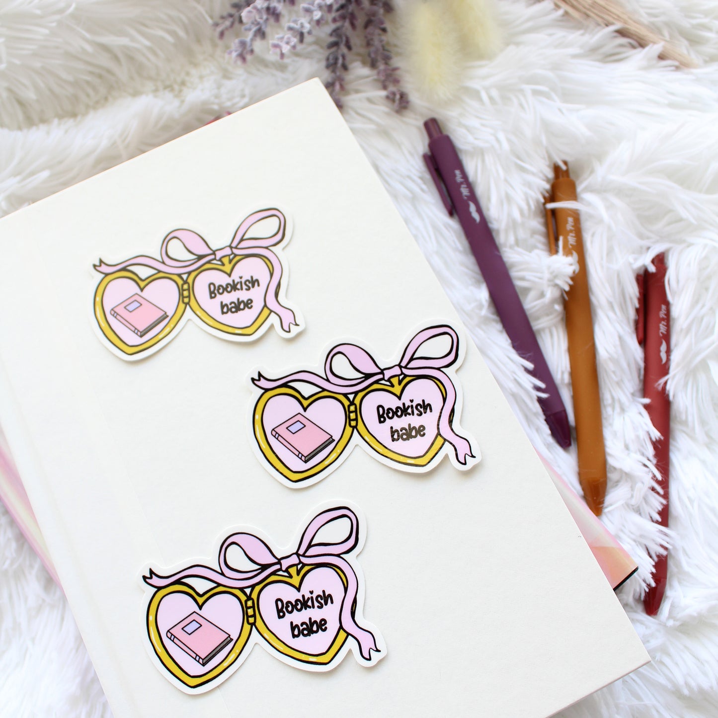 Bookish Babe Locket Sticker