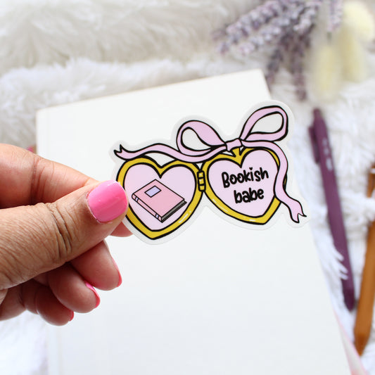 Bookish Babe Locket Sticker