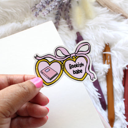 Bookish Babe Locket Sticker