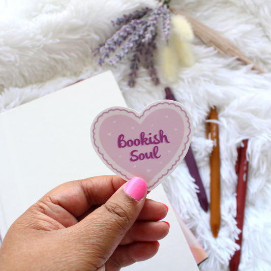 Bookish Soul Heart Sticker