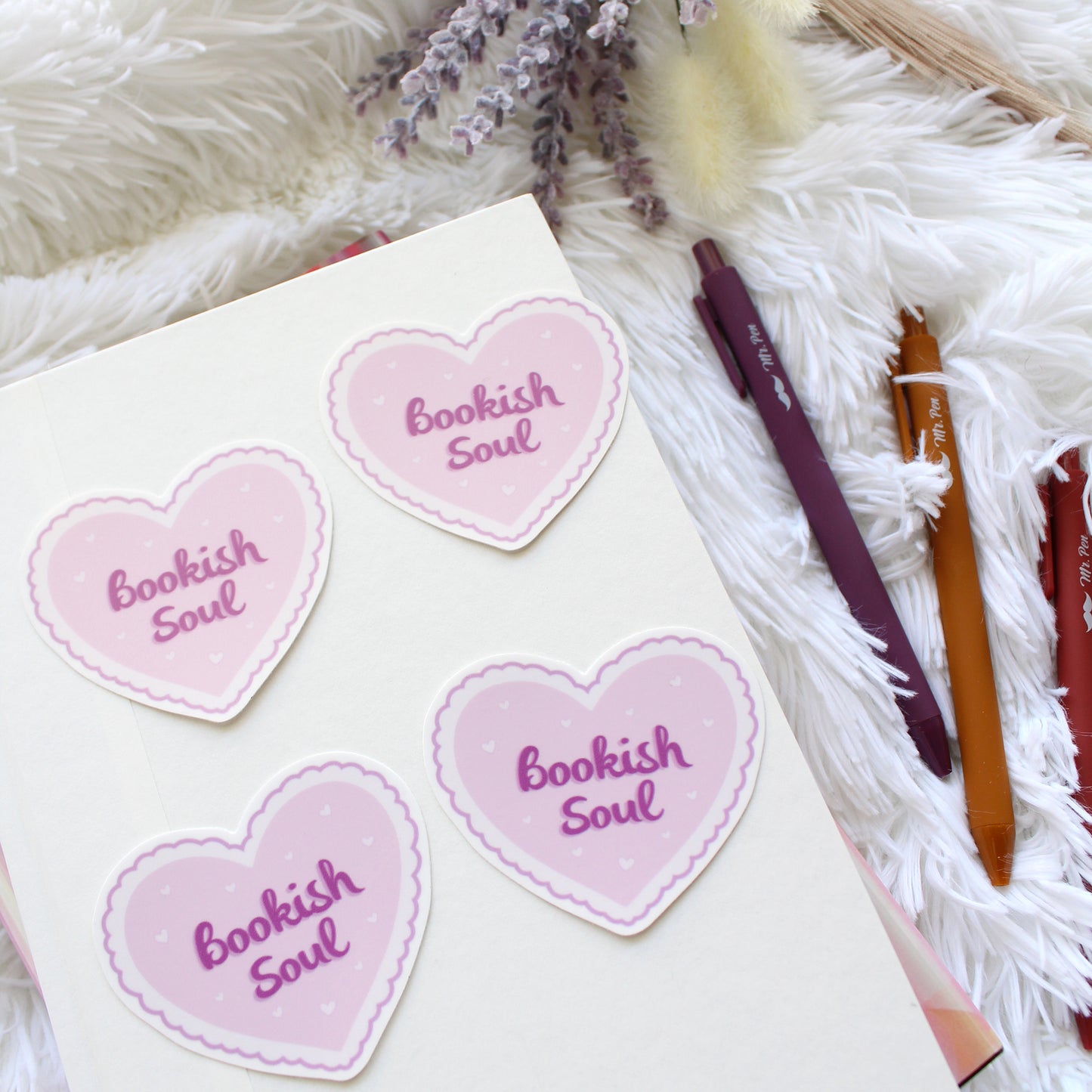 Bookish Soul Heart Sticker