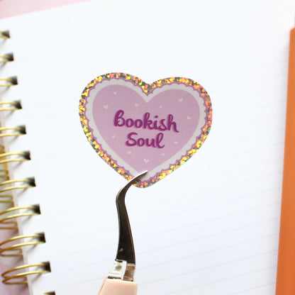 Glitter Bookish Soul Sticker