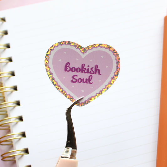 Glitter Bookish Soul Sticker