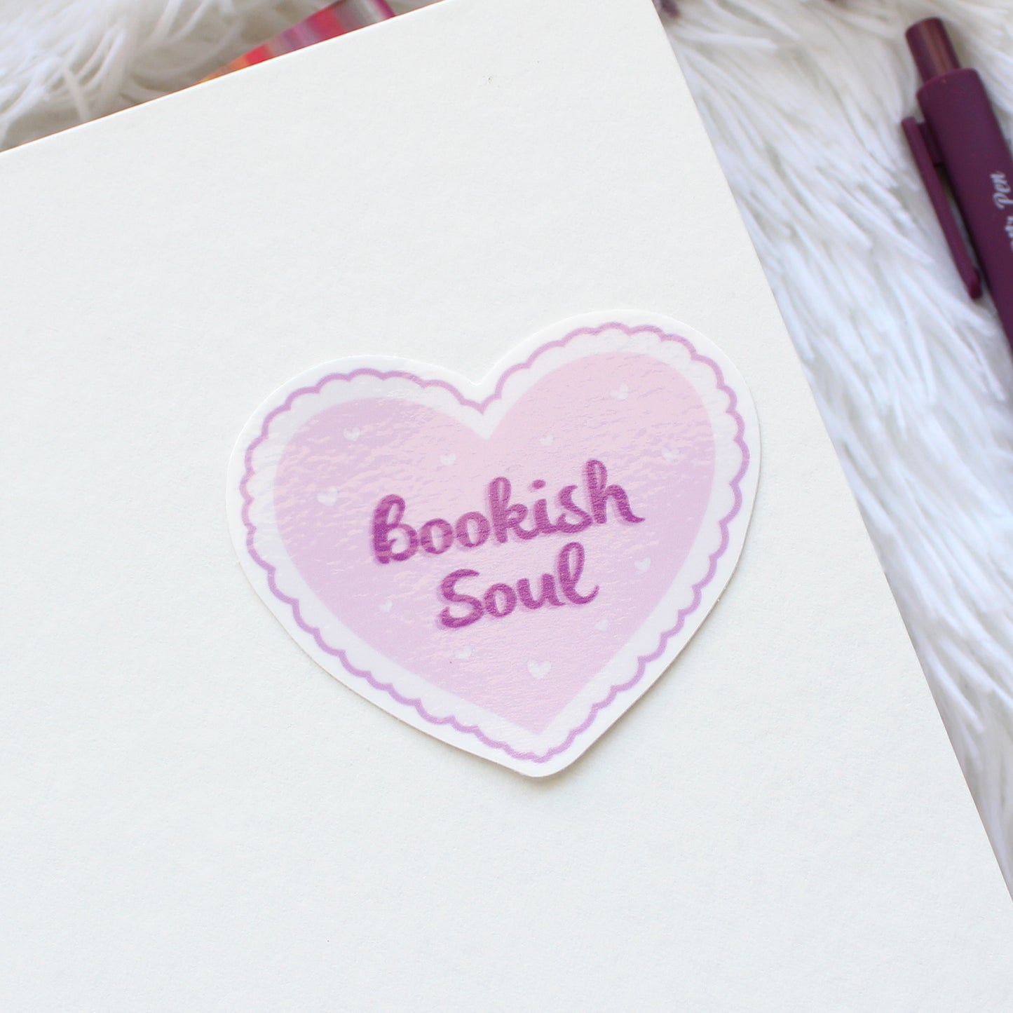 Bookish Soul Heart Sticker