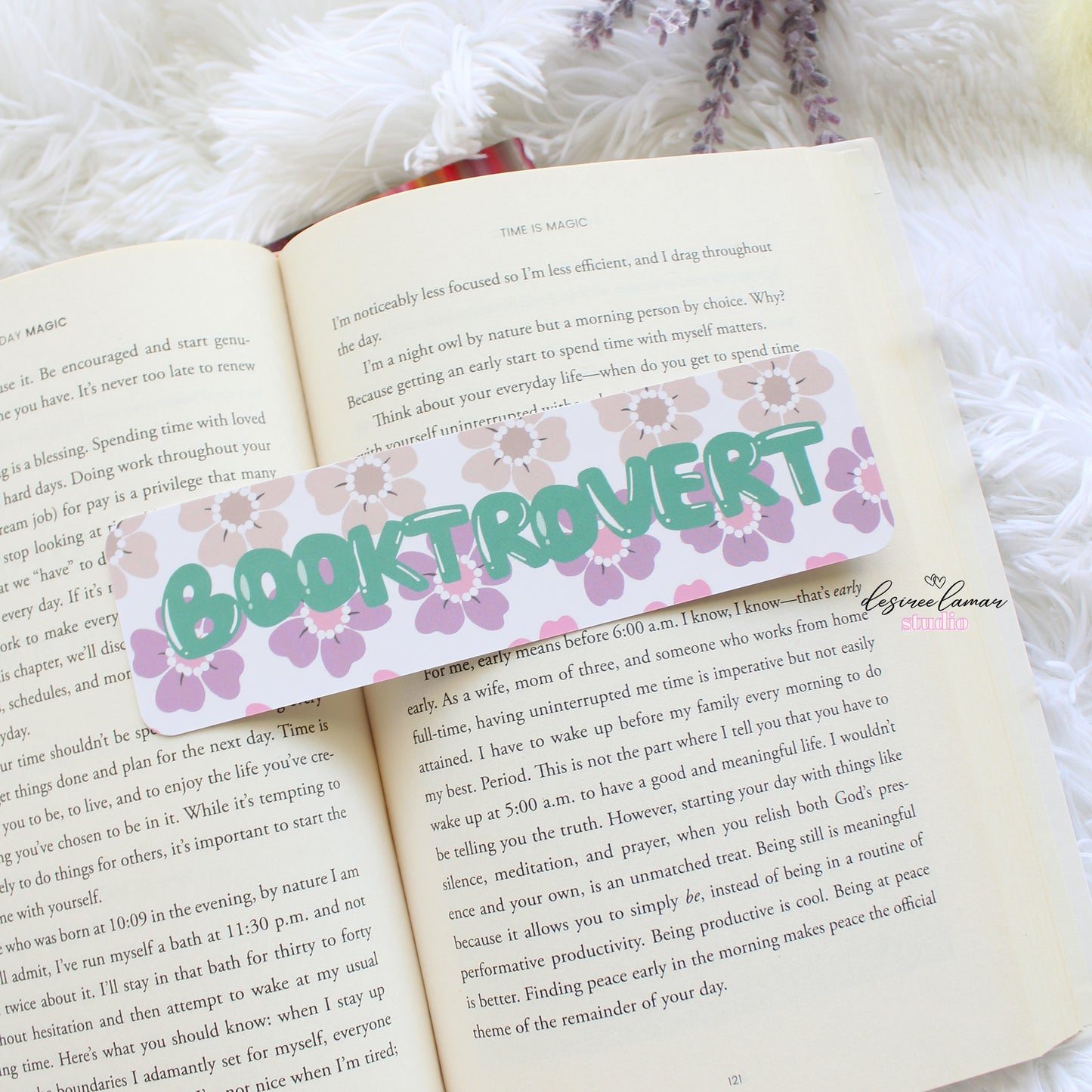 Booktrovert Floral Bookmark