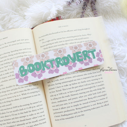 Booktrovert Floral Bookmark