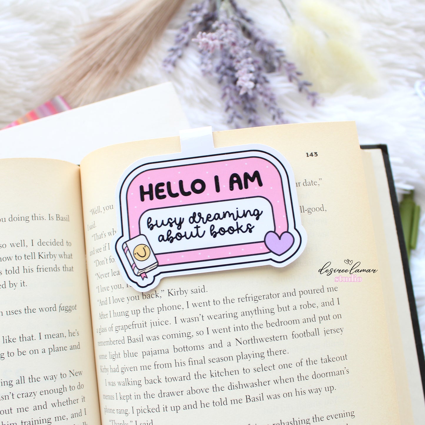 Busy Dreaming Magnetic Bookmark (White)