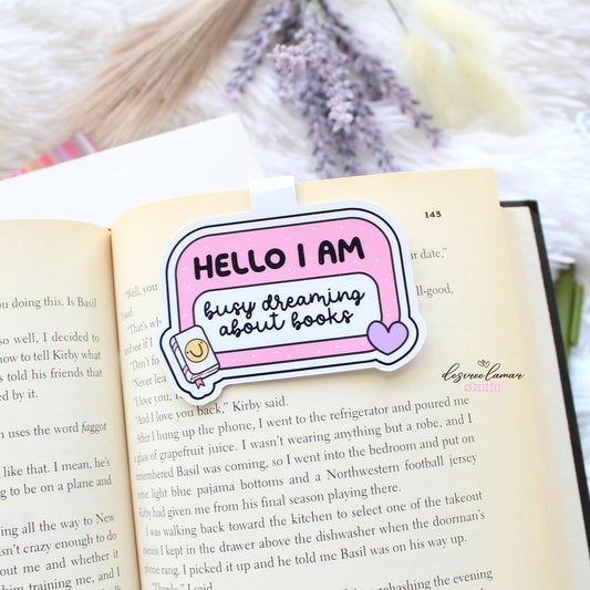 Busy Dreaming Magnetic Bookmark (White)