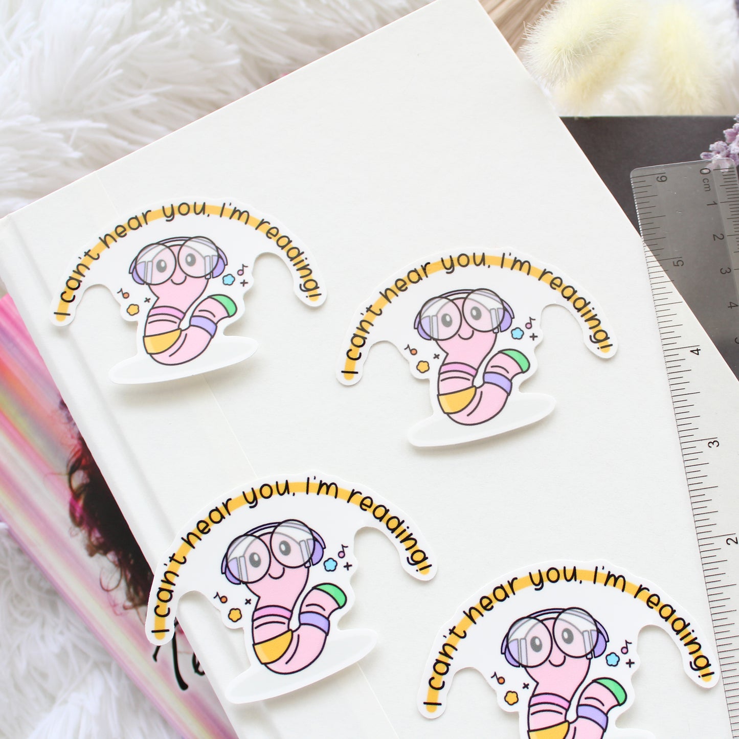 Bookworm, I Can't Hear You Sticker