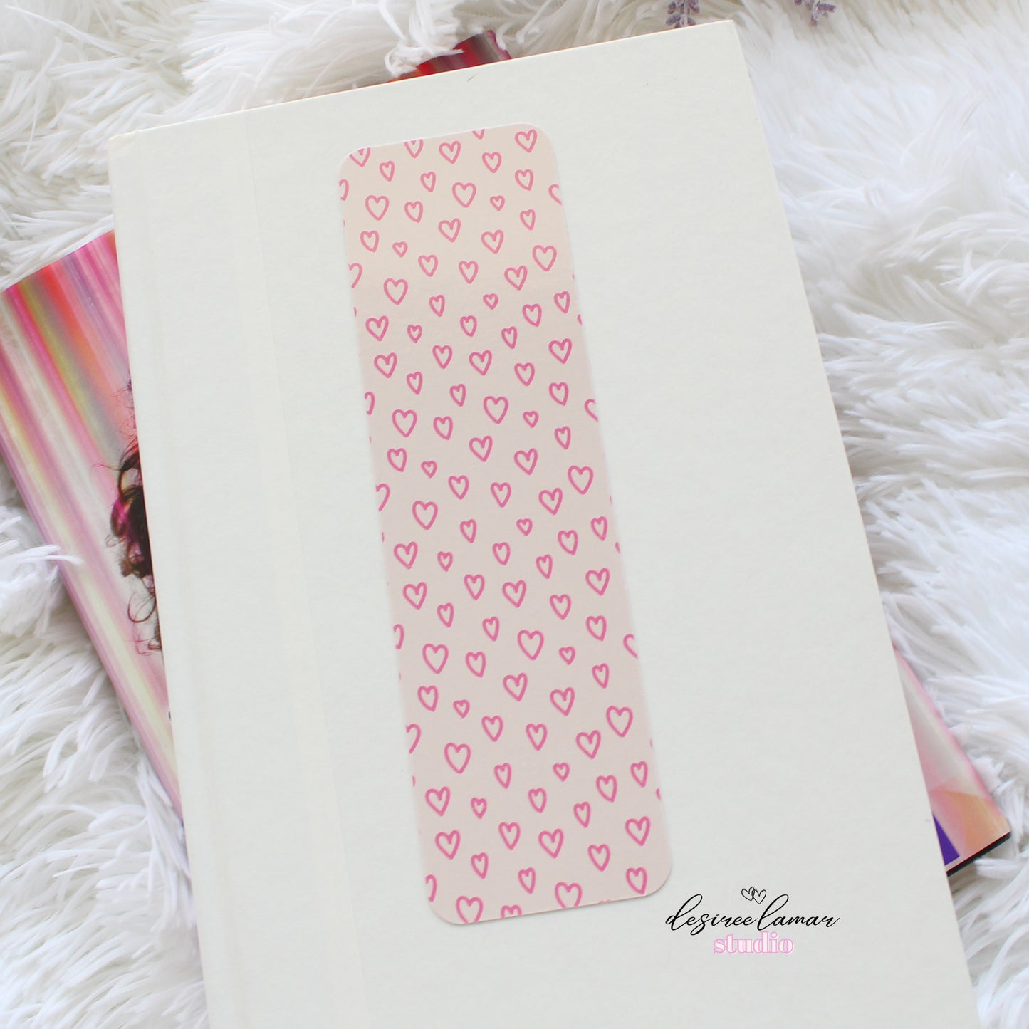 Pink Heart Bookmark